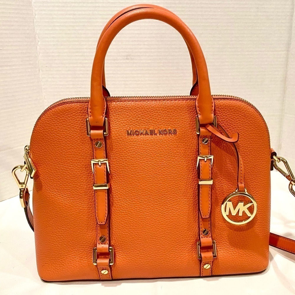 LIKE NEW — Michael Kors Bedford Legacy Satchel in Melon - Picture 2 of 11